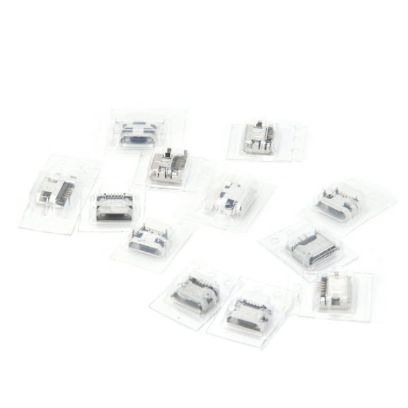 Dip Jack Connector, 12Pcs Stainless Steel Mini USB Connector For Electronic Power Ports Repair For DIY Project Power Ports