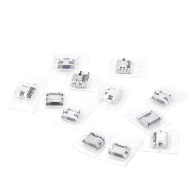 Connecteur USB Mini en Acier Inoxydable, 12 Pcs Connecteur USB Mini Remplacement Adaptateur de Réparation Utilisation Pratique