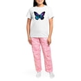 thumbnail image 4 of CafePress - Galactic Butterfly Pajamas - Women's Short Sleeve Print T-Shirt and Pants Light Cotton Pajama Set, 4 of 7