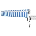 thumbnail image 2 of Awntech Maui Right Motorized Patio Retractable Awning, Bright Blue/White Stripe, 2 of 6