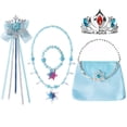 thumbnail image 1 of Vestido de princesa Elsa de Disney para niñas, vestido de baile de malla de noche estrellada, ropa de fiesta de carnaval para niños, disfraz de Reina de la nieve Frozen 3T (etiqueta 110) Gao Jinjia LED, 1 of 2