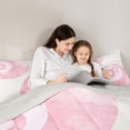 thumbnail image 4 of jejeloiu Eight Billiard Full Size Comforter Sets,Pink White Bedding Sets For Girls Reversible 3 Pieces, 4 of 7