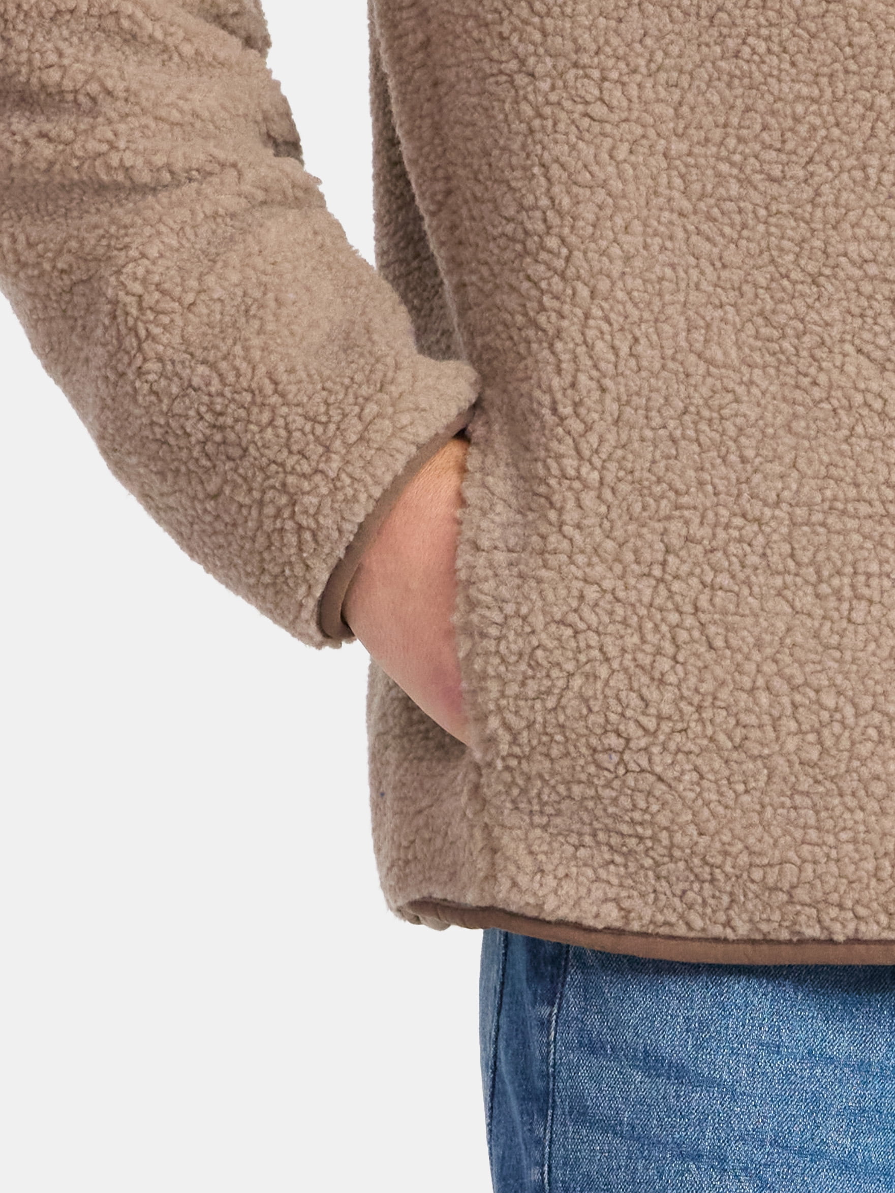 No Boundaries High Pile Faux Shearling Jacket, Men's