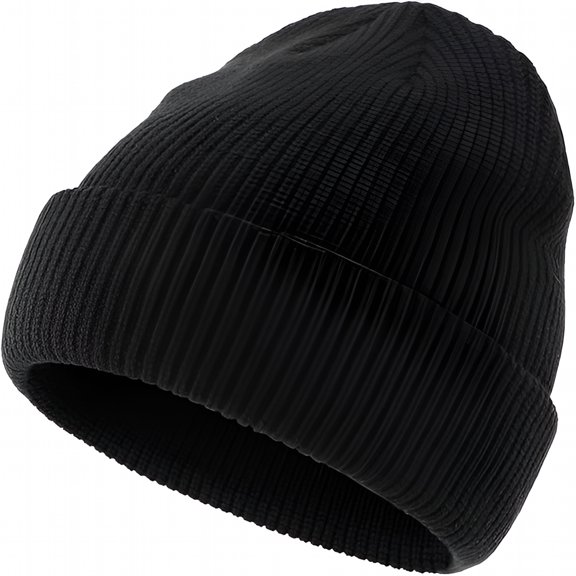 TELOLY Classic Double Layer Knit Beanie Hat Warm Thick Acrylic Winter Hats Daily Cuffed Beanies Watch Hat for Men Women