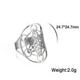 thumbnail image 2 of 14K Yellow Gold Openwork Metatron Star of David Hexagram Adjustable Cocktail Ring Openable Jewelry Mascot Finger Craft, 2 of 7
