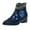 Blue, variant on jsaierl Women Boots Retro Embroidered Rhinestone Thick Heel Shoes Boots Plus Size Boots