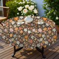 thumbnail image 4 of Pioneer Flower Floral Print Pattern Round Tablecloth 60 X 60 Inch, Wrinkle Resistant Wipeable Table Cloth for Kitchen Dining Picnic Patio Party, 4 of 6