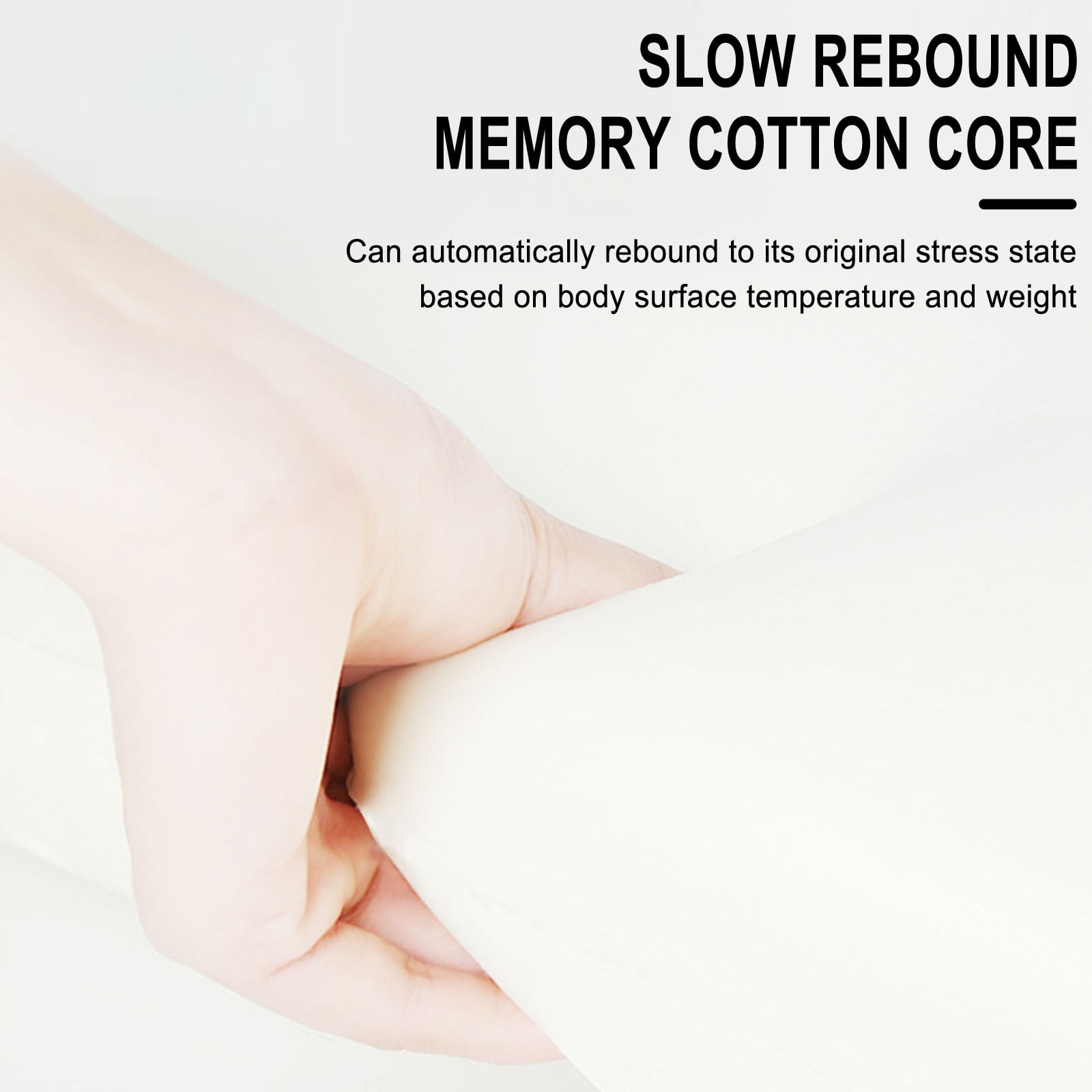WZXPWT Memory Foam Pillow, 20"x12" Ergonomic Cervical Support Neck Pillow, Breathable Comfortable Sleep Pillow, Easy-to-Clean Standard Size Bed Pillow