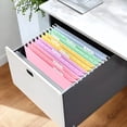 thumbnail image 6 of SUNEE 25 pack Bright Colors Hanging File Folders with 1/5-cut Tabs, 6 of 6