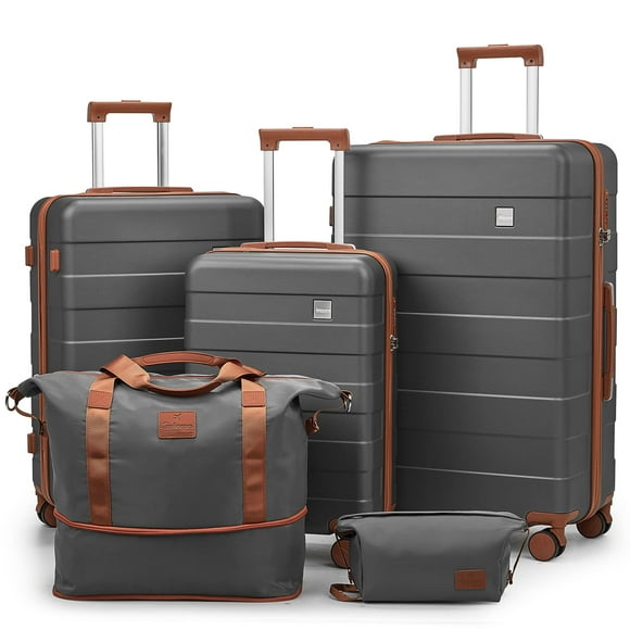 Set de equipaje imiomo Hard Shell de 5 piezas para mujer con cierre TSA