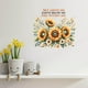 thumbnail image 1 of Vinilo decorativo de girasol y mariposa para pared | Adhesivo de vinilo removible para sala de estar, dormitorio y baño, 1 of 4