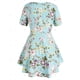 thumbnail image 2 of Blusa de Talla Extra de Escote en Corazón con Estampado Floral Rosegal  Blusas Tallas Grandes, 2 of 5