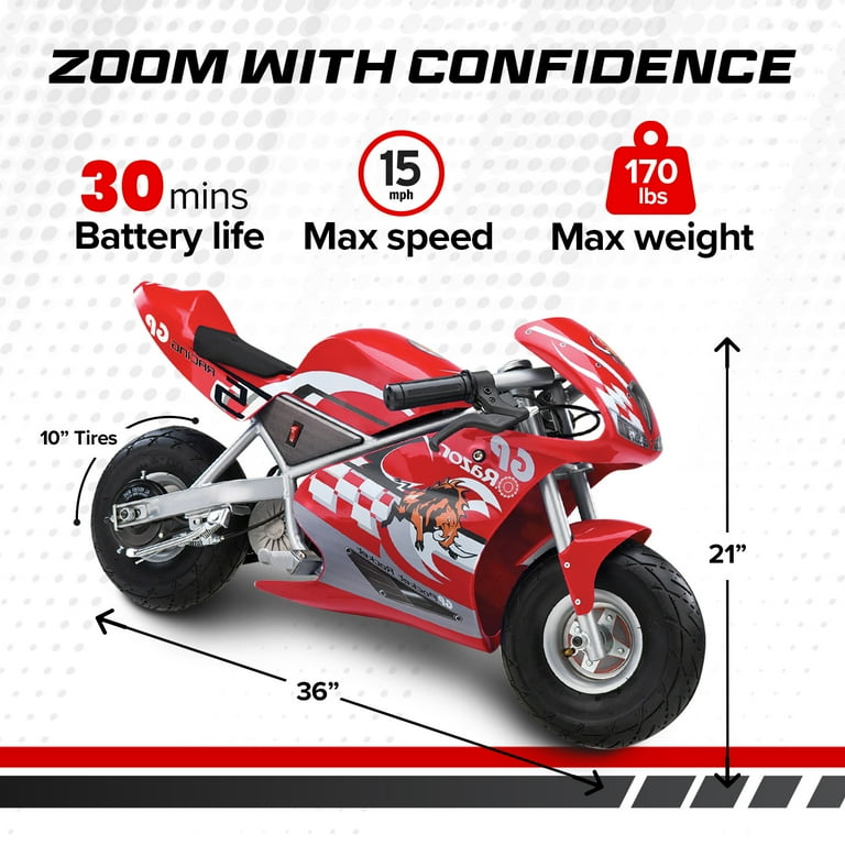 Razor pocket rocket kids mini bike ride on electric motorcycle sale