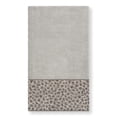 thumbnail image 3 of Authentic Hotel and Spa  Turkish Cotton Cheetah Jacquard Trim Light Grey 3-piece Towel Set, 3 of 4