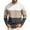 Khaki, variant on GrmtClth Golf Shirts For Men Horizontal Three Color Block Striped Crewneck Long Sleeve Shirts Relaxed Fit Lightweight Autumn Outdoor Running Tops Light Blue S