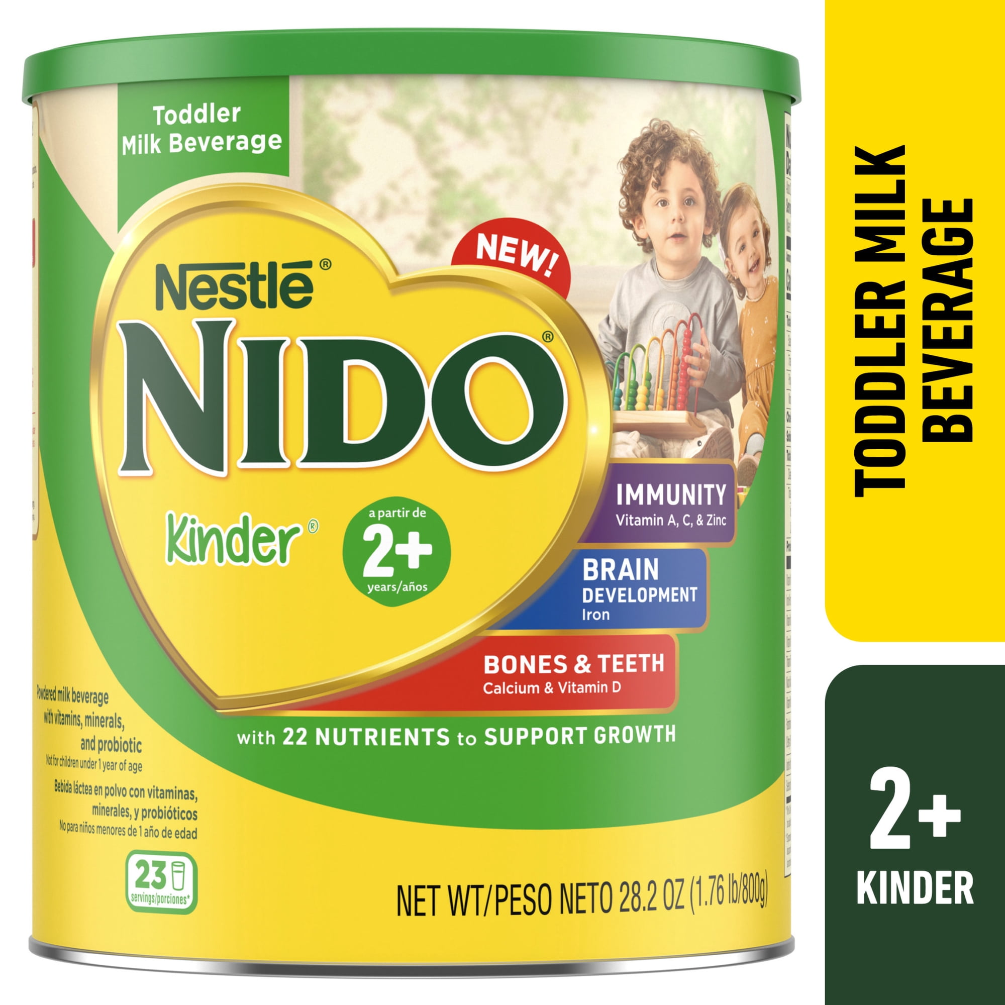 Nestle Nido 3 to 5 Years Toddler Powdered Milk Beverage, 28.2 oz Canister