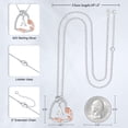 thumbnail image 7 of Iefil S925 Sterling Silver Initial Heart Necklace for Women, Dianty Rose Jewelry for Her, Birthday Anniversary Gifts for Women, 18+2.5In, K, 7 of 7