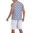 thumbnail image 2 of Sikiie white Skull blue daisy Basketball Jersey Reversible Men's Mesh Athletic Sports Shirts Training Practice S-4XLSmall, 2 of 6