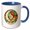 Blue/White, variant on 3drose, Diana Female Name, Moon, Woman, Deer Head. Fine Art Gift for a Woman, 15oz Mug