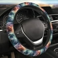 thumbnail image 3 of Lsque Ink Style Wave Dragon Ultra Soft Car Steering Wheel Cover for Women, Standard 15 inch Size for Truck Van SUV Auto, 3 of 8