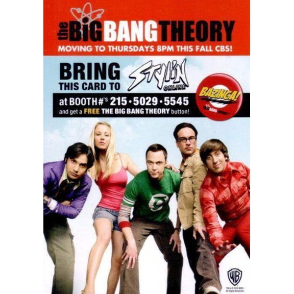 Big Bang Theory Cast 2010 San Diego Comic-Con 5x7 promo card