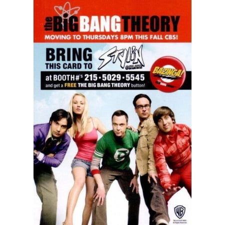 Big Bang Theory Cast 2010 San Diego Comic-Con 5×7 promo card