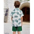 thumbnail image 6 of Arshiner Boys 2 Piece Outfits Hawaiian Shorts Sets Button Down Shirt and Shorts Summer Beach Clothes, 6 of 8