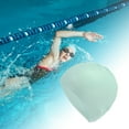thumbnail image 2 of Unique Bargains 1 Pc Silicone Waterproof Embossed Swim Cap Light Green, 2 of 5