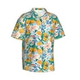 thumbnail image 3 of Xecao Colorful Fruits print Hawaiian shirt - a stylish short-sleeve button-down for men, perfect for casual beach and tropical outings., 3 of 9