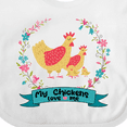 thumbnail image 4 of Inktastic Chicken Farming My Chickens Love Me Girls Baby Bib, 4 of 4