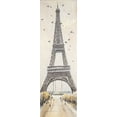 thumbnail image 2 of Atelier B Art Studio 9x18 Black Ornate Wood Framed with Double Matting Museum Art Print Titled - Eiffel Tower in Paris, 2 of 4