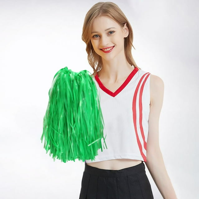 Boreal Craft 2 Pcs Collier de Cheerleading Portatif Fleur de Couleur Activités Sportives Performance Fournitures de Cheering en Forme d'Éventail Bandes de Couleur Haute Densité Poignée Design Off Décorations de Fête Tables à Thème