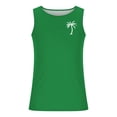 thumbnail image 4 of Mens Summer Beach Tank Tops Tropical Hawaiian Palm Tree Print Sleeveless Shirts Muscle Tee Vacation Casual Shirts, 4 of 5