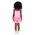 thumbnail image 5 of Wonder Nation Toddler Girls Scalloped Tank Top and Matching Shorts Set, 2-Piece, Sizes 12M-5T, 5 of 7