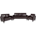 thumbnail image 2 of Flash Furniture Candler Park 3 Piece Upholstered Set in Brown LeatherSoft, 2 of 3