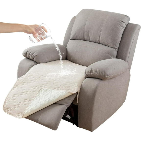 Recliner Chair Covers, 100% Waterproof Anti-Slip Recliner Cover Dog Chair Cover Furniture Protector, Chair Sofa Slipcover for Pets Dogs(Beige)