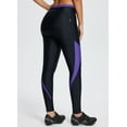 thumbnail image 2 of BALEAF Women's Bike Pants 4D Padded Cycling Tights High Waisted Bicycle Clothes Pockets Biking Apparel UPF 50+ Black/Purple S, 2 of 7