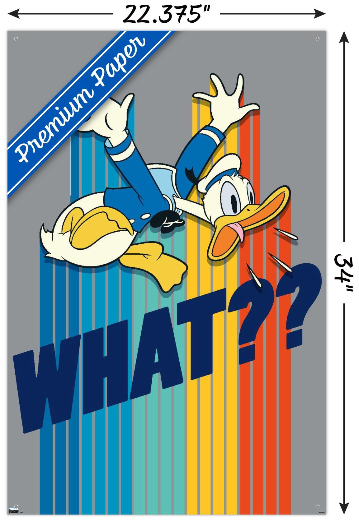 Disney Donald Duck - What Wall Poster with Pushpins, 22.375" x 34"