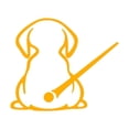 thumbnail image 1 of Orange Cute Dog Silhouette Wiper Decal Rear Windshield Sticker For Car Decor Moves With Wiper Blade 13.78X9.84 Inches, 1 of 7