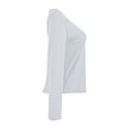 thumbnail image 4 of Playera George para Mujer, Escote V Profundo Manga Larga Blanco Talla M, 4 of 4