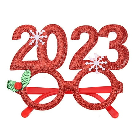

Dezsed Christmas Decorations Clearance 2023 Christmas Glasses Glitter Party Glasses Frames Christmas Decoration Costume Eyeglasses For Christmas Parties Holiday Red