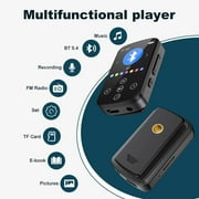 MP3 Player,Bluetooth 5.4 MP4 Music Player with 64GB SD Card,Portable HIFI Sports Music Player with Clip Touch Screen Button,Voice Recorder,FM Radio,E-Book,Support up to 128GB for Running,Walking