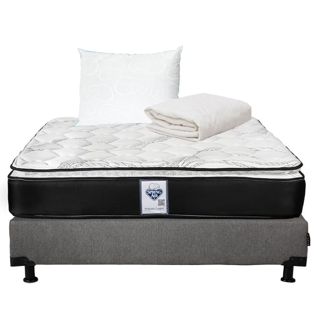 Colchón Premier Matrimonial + Box + Protector para colchón + Almohada Oso Spring Air DICASA Premier