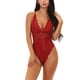 thumbnail image 2 of Sexy Jumpsuit Soft Cosplay Body Mono de tela con pantalla de encaje para mujeres adultas, rojo vino, XXL Monstrate XX000036-56, 2 of 7
