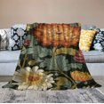 thumbnail image 2 of JEUXUS Boho Floral Botanical Throw Blankets, Mid Century Morden Plant Abstract Bohemian Flowers Tropical Leaves Cozy Warm Bed Couch Blanket, White Flannel Throws to Decorate Room and Bedroom, 2 of 6