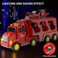 thumbnail image 3 of Kid Fire Truck Play Vehicles Car Playset Dump Truck Construction Toy for Boys 3-6 Years Toddler Toy Christmas Gifts, 3 of 7