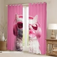 thumbnail image 2 of Manfei Cute Animal Cat Black Out Curtains for Boys Girls,Cartoon Pet Curtains Pack of 2 (42x63 Each),Music Theme Bedroom Curtains,Lightweight Room Decor, 2 of 6
