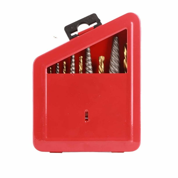 Extractor de tornillos, 10 piezas Brocas para quitar tornillos Kit de brocas Acabado de lujo Jadeshay A