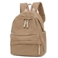 thumbnail image 2 of Stylago Women Casual Backpack Medium Size Back Pocket Versatile Schoolbag College Travel Work Top Handle Corduroy Bookpack Brown, 2 of 8