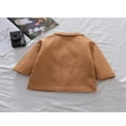 thumbnail image 2 of Baby Woolen Coat with Plaid Double Breasted Girl Outwears, 2 of 5
